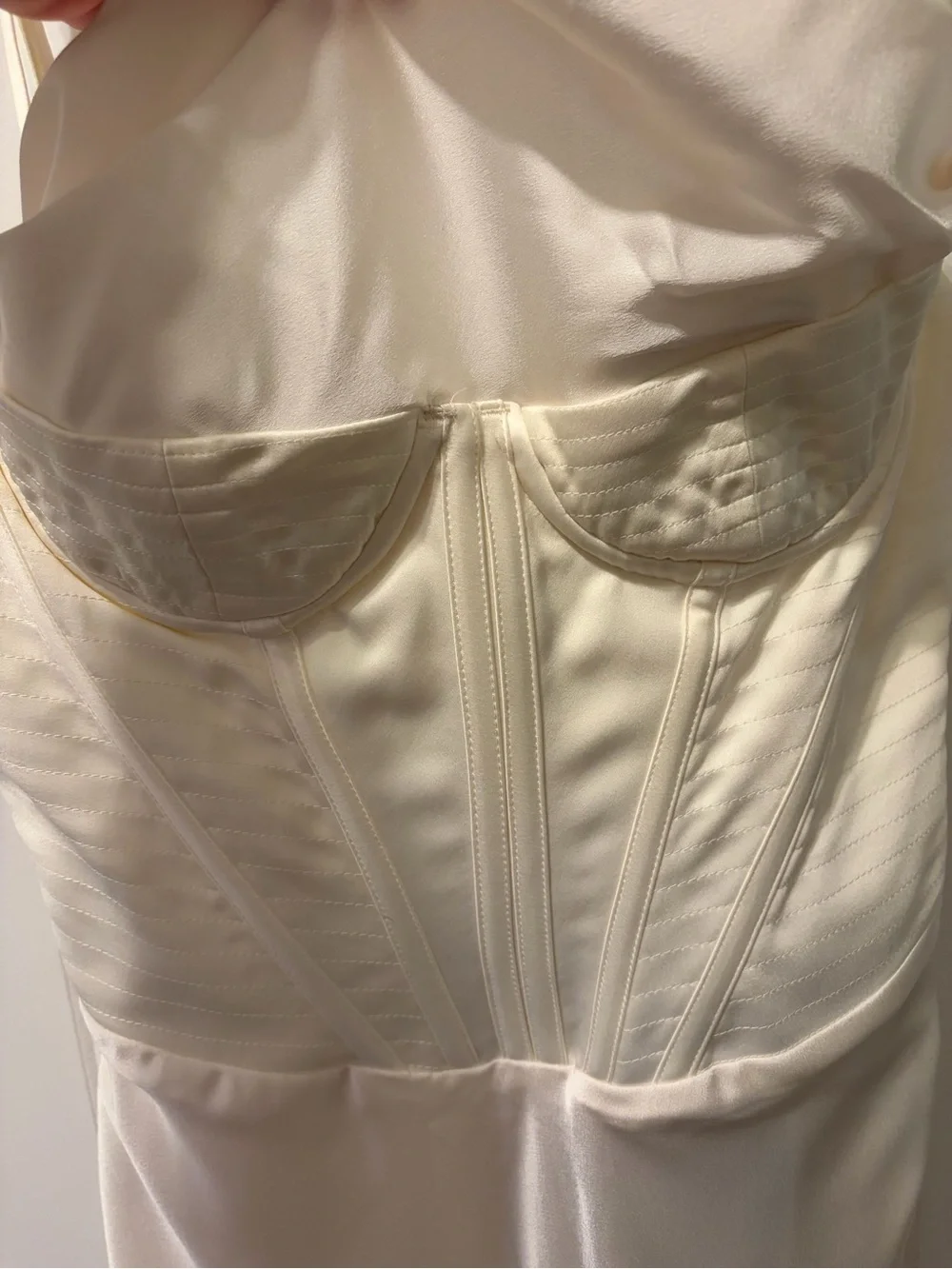 NWT House of CB Myrna Corset Satin Slipdress Medium Wedding Reception Cocktail